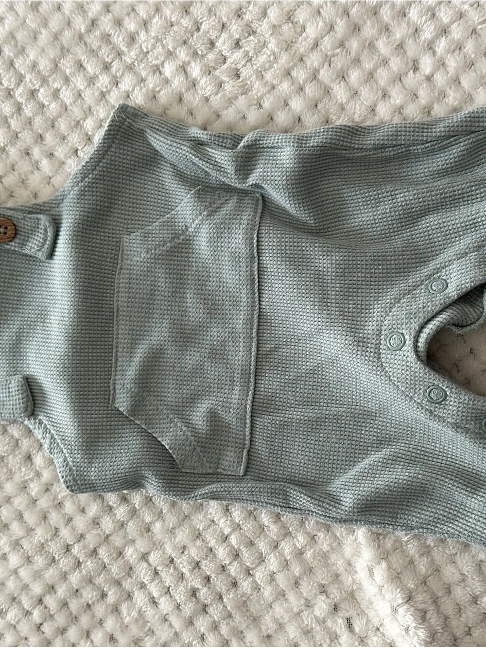 Carter's Light Sage Waffle-Knit Baby Jacket